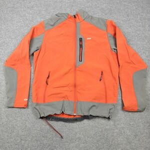 Köppen Jacket Mens Large Orange Gray Colorblock Softshell Ski Full Zip Pockets